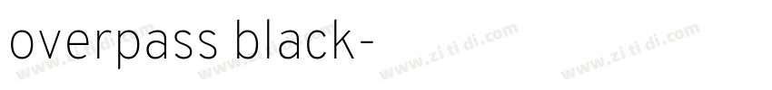 overpass black字体转换